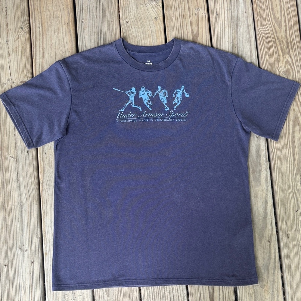 Under Armour Navy Blue Short-Sleeve Sports Graphic Tee